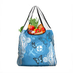 World Diabetes Day Australia Grocery Bag Blue Ribbon Butterfly Aboriginal Art - Aussie Hoodie