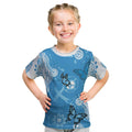 World Diabetes Day Australia Kid T Shirt Blue Ribbon Butterfly Aboriginal Art - Aussie Hoodie