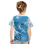World Diabetes Day Australia Kid T Shirt Blue Ribbon Butterfly Aboriginal Art - Aussie Hoodie
