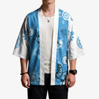 World Diabetes Day Australia Kimono Blue Ribbon Butterfly Aboriginal Art - Aussie Hoodie