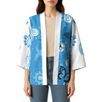 World Diabetes Day Australia Kimono Blue Ribbon Butterfly Aboriginal Art - Aussie Hoodie