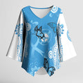 World Diabetes Day Australia Kimono Sleeve Blouse Blue Ribbon Butterfly Aboriginal Art - Aussie Hoodie