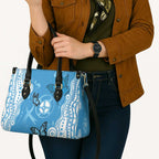 World Diabetes Day Australia Leather Bag Blue Ribbon Butterfly Aboriginal Art - Aussie Hoodie