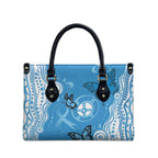 World Diabetes Day Australia Leather Bag Blue Ribbon Butterfly Aboriginal Art - Aussie Hoodie