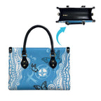 World Diabetes Day Australia Leather Bag Blue Ribbon Butterfly Aboriginal Art - Aussie Hoodie