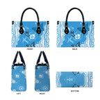 World Diabetes Day Australia Leather Bag Blue Ribbon Butterfly Aboriginal Art - Aussie Hoodie