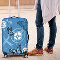 World Diabetes Day Australia Luggage Cover Blue Ribbon Butterfly Aboriginal Art - Aussie Hoodie