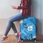 World Diabetes Day Australia Luggage Cover Blue Ribbon Butterfly Aboriginal Art - Aussie Hoodie