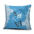 World Diabetes Day Australia Pillow Cover Blue Ribbon Butterfly Aboriginal Art - Aussie Hoodie