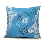 World Diabetes Day Australia Pillow Cover Blue Ribbon Butterfly Aboriginal Art - Aussie Hoodie