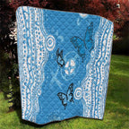 World Diabetes Day Australia Quilt Blue Ribbon Butterfly Aboriginal Art - Aussie Hoodie