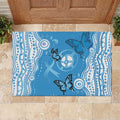 World Diabetes Day Australia Rubber Doormat Blue Ribbon Butterfly Aboriginal Art - Aussie Hoodie