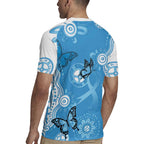 World Diabetes Day Australia Rugby Jersey Blue Ribbon Butterfly Aboriginal Art - Aussie Hoodie