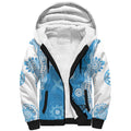 World Diabetes Day Australia Sherpa Hoodie Blue Ribbon Butterfly Aboriginal Art - Aussie Hoodie