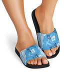 World Diabetes Day Australia Slide Sandals Blue Ribbon Butterfly Aboriginal Art - Aussie Hoodie