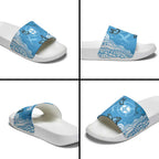 World Diabetes Day Australia Slide Sandals Blue Ribbon Butterfly Aboriginal Art - Aussie Hoodie