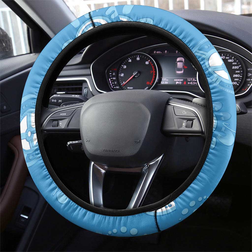 World Diabetes Day Australia Steering Wheel Cover Blue Ribbon Butterfly Aboriginal Art - Aussie Hoodie
