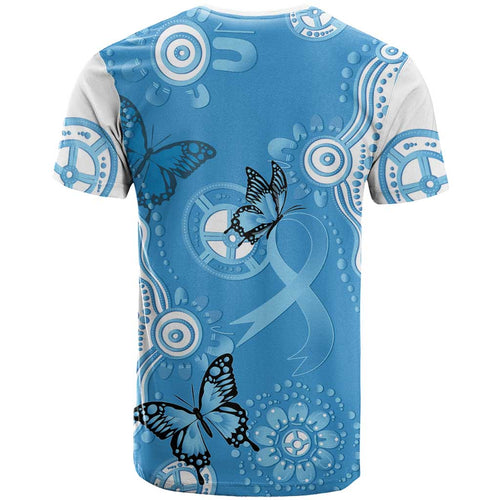 World Diabetes Day Australia T Shirt Blue Ribbon Butterfly Aboriginal Art - Aussie Hoodie