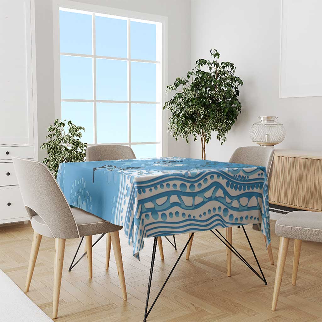 World Diabetes Day Australia Tablecloth Blue Ribbon Butterfly Aboriginal Art - Aussie Hoodie