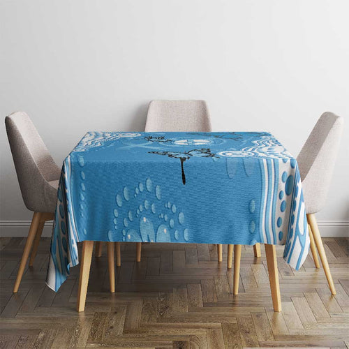 World Diabetes Day Australia Tablecloth Blue Ribbon Butterfly Aboriginal Art - Aussie Hoodie