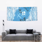 World Diabetes Day Australia Tapestry Blue Ribbon Butterfly Aboriginal Art - Aussie Hoodie
