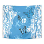 World Diabetes Day Australia Tapestry Blue Ribbon Butterfly Aboriginal Art - Aussie Hoodie