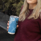 World Diabetes Day Australia Tumbler Cup Blue Ribbon Butterfly Aboriginal Art - Aussie Hoodie