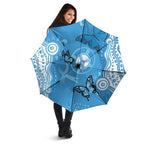 World Diabetes Day Australia Umbrella Blue Ribbon Butterfly Aboriginal Art - Aussie Hoodie