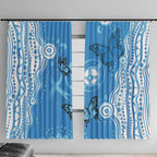 World Diabetes Day Australia Window Curtain Blue Ribbon Butterfly Aboriginal Art - Aussie Hoodie