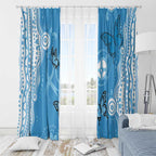 World Diabetes Day Australia Window Curtain Blue Ribbon Butterfly Aboriginal Art - Aussie Hoodie