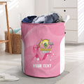 Custom Bowls Australia Breast Cancer Laundry Basket Pink Ribbon Aussie Map With Kangaroo Emu - Aussie Hoodie