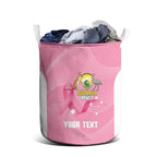 Custom Bowls Australia Breast Cancer Laundry Basket Pink Ribbon Aussie Map With Kangaroo Emu - Aussie Hoodie