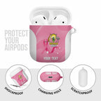 Custom Bowls Australia Breast Cancer AirPods Case Pink Ribbon Aussie Map With Kangaroo Emu - Aussie Hoodie