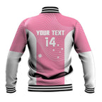 Custom Bowls Australia Breast Cancer Baseball Jacket Pink Ribbon Aussie Map With Kangaroo Emu - Aussie Hoodie
