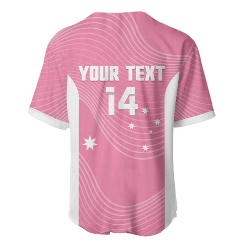 Custom Bowls Australia Breast Cancer Baseball Jersey Pink Ribbon Aussie Map With Kangaroo Emu - Aussie Hoodie
