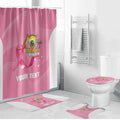Custom Bowls Australia Breast Cancer Bathroom Set Pink Ribbon Aussie Map With Kangaroo Emu - Aussie Hoodie