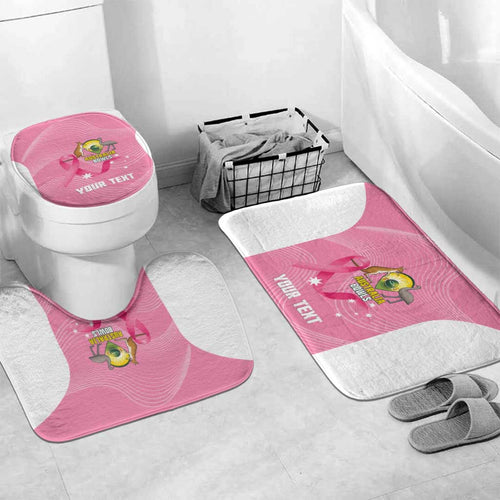 Custom Bowls Australia Breast Cancer Bathroom Set Pink Ribbon Aussie Map With Kangaroo Emu - Aussie Hoodie