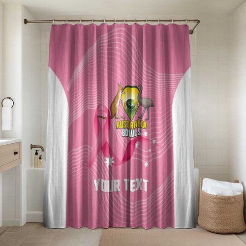 Custom Bowls Australia Breast Cancer Bathroom Set Pink Ribbon Aussie Map With Kangaroo Emu - Aussie Hoodie