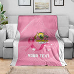 Custom Bowls Australia Breast Cancer Blanket Pink Ribbon Aussie Map With Kangaroo Emu - Aussie Hoodie