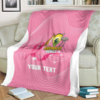 Custom Bowls Australia Breast Cancer Blanket Pink Ribbon Aussie Map With Kangaroo Emu - Aussie Hoodie