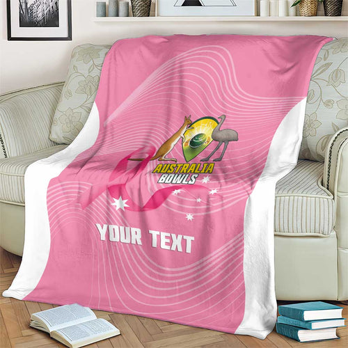 Custom Bowls Australia Breast Cancer Blanket Pink Ribbon Aussie Map With Kangaroo Emu - Aussie Hoodie