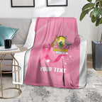 Custom Bowls Australia Breast Cancer Blanket Pink Ribbon Aussie Map With Kangaroo Emu - Aussie Hoodie