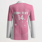 Custom Bowls Australia Breast Cancer Blazer Pink Ribbon Aussie Map With Kangaroo Emu - Aussie Hoodie