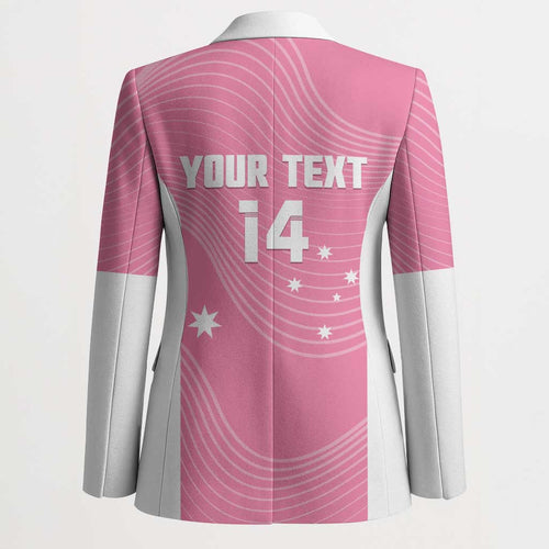 Custom Bowls Australia Breast Cancer Blazer Pink Ribbon Aussie Map With Kangaroo Emu - Aussie Hoodie