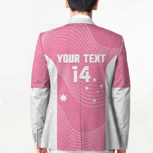 Custom Bowls Australia Breast Cancer Blazer Pink Ribbon Aussie Map With Kangaroo Emu - Aussie Hoodie
