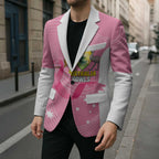 Custom Bowls Australia Breast Cancer Blazer Pink Ribbon Aussie Map With Kangaroo Emu - Aussie Hoodie
