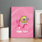 Custom Bowls Australia Breast Cancer Canvas Wall Art Pink Ribbon Aussie Map With Kangaroo Emu - Aussie Hoodie