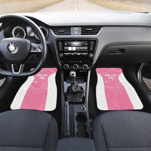 Custom Bowls Australia Breast Cancer Car Mats Pink Ribbon Aussie Map With Kangaroo Emu - Aussie Hoodie