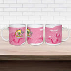 Custom Bowls Australia Breast Cancer Ceramic Mug Pink Ribbon Aussie Map With Kangaroo Emu - Aussie Hoodie