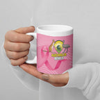 Custom Bowls Australia Breast Cancer Ceramic Mug Pink Ribbon Aussie Map With Kangaroo Emu - Aussie Hoodie